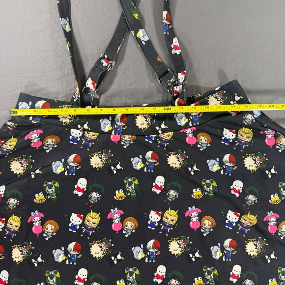 Hello Kitty Suspender Skirt Womens 2X Kawaii Anime Skater Nerdcore Hot Topic - Picture 9 of 12